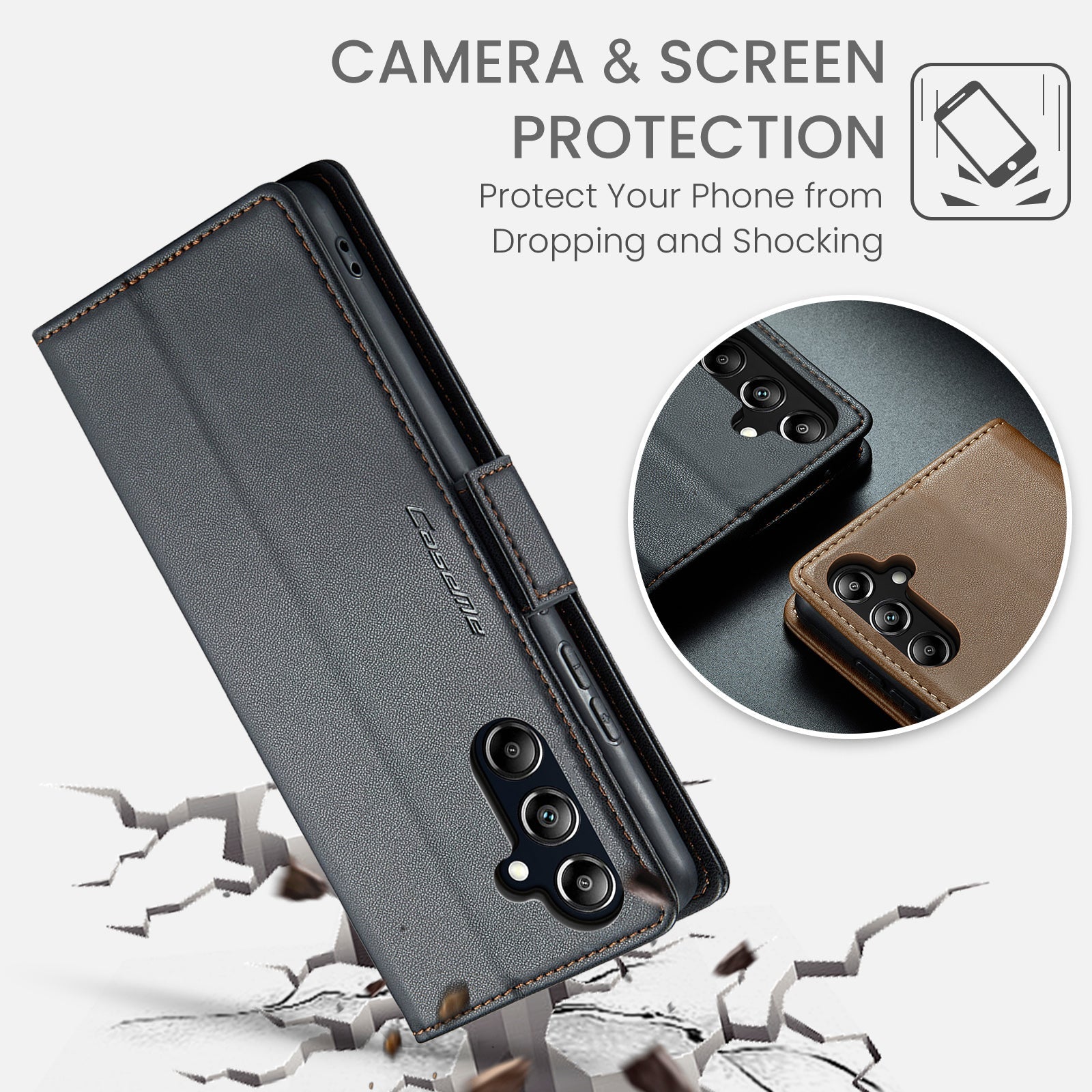 Galaxy A16 5G Pu Wallet Case [Black]