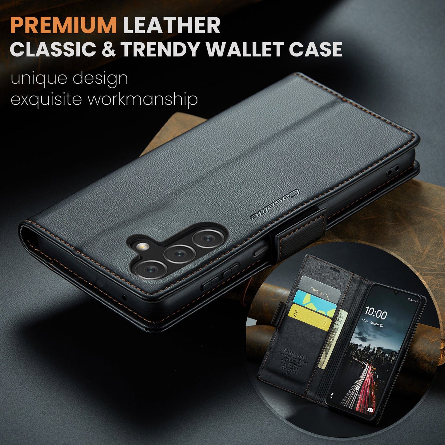 Galaxy A16 5G Pu Wallet Case [Black]