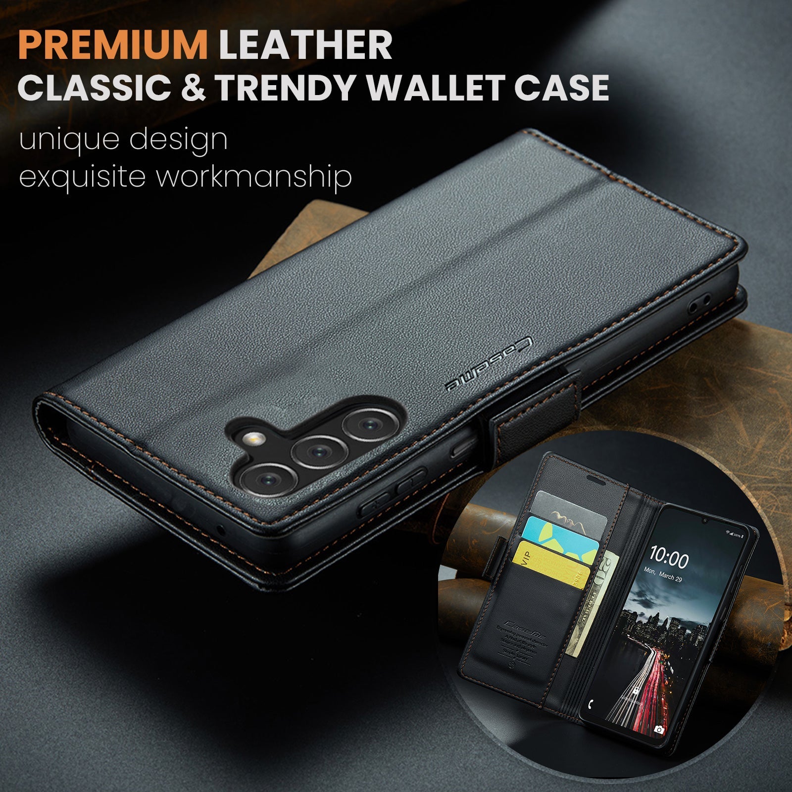 Galaxy A16 5G Pu Wallet Case [Black]