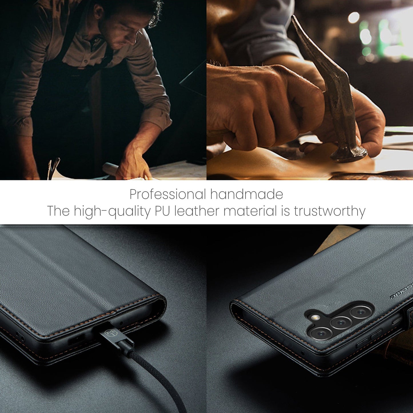 Galaxy A16 5G Pu Wallet Case [Black]