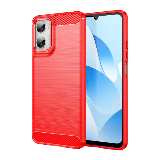 Moto G06 Carbon Fibre Case [Red]