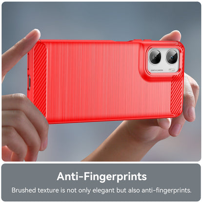 Moto G06 Carbon Fibre Case [Red]