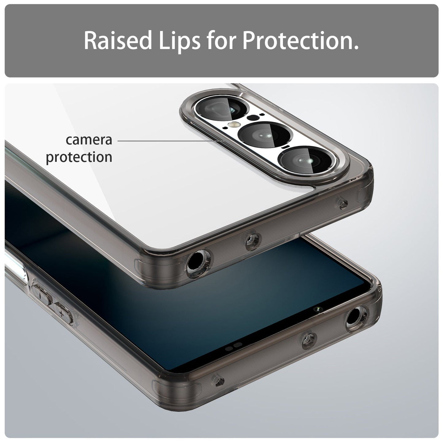 Sony Xperia 1 Vii Soft Gel Case [Clear Grey]