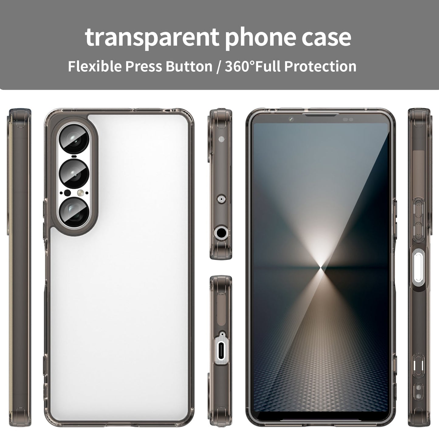 Sony Xperia 1 Vii Soft Gel Case [Clear Grey]