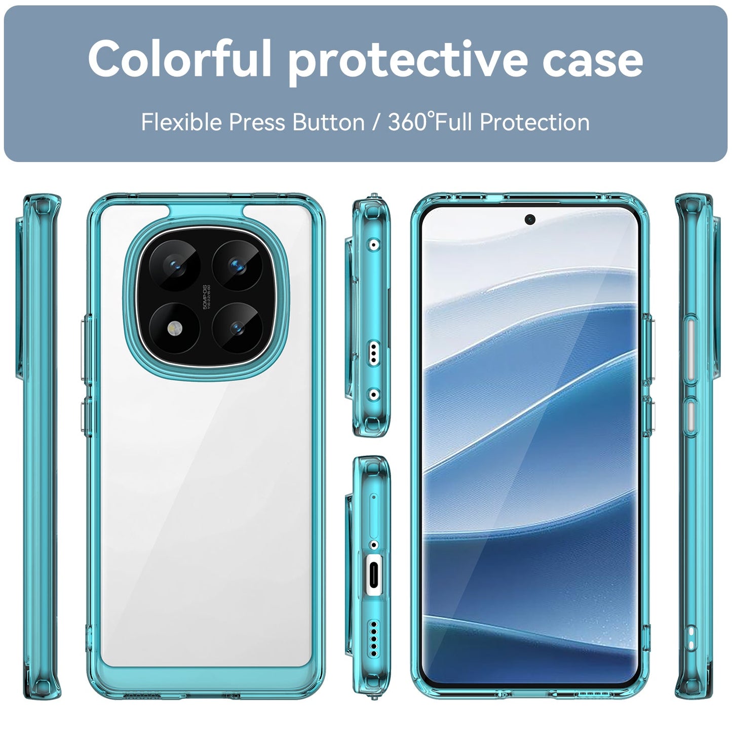 Xiaomi Redmi Note 14 Pro Plus 5G Soft Gel Case [Clear Blue]