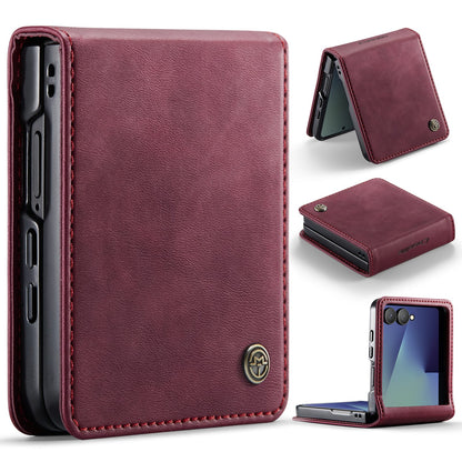 Galaxy Z Flip 7 Pu Leather Case [Maroon]