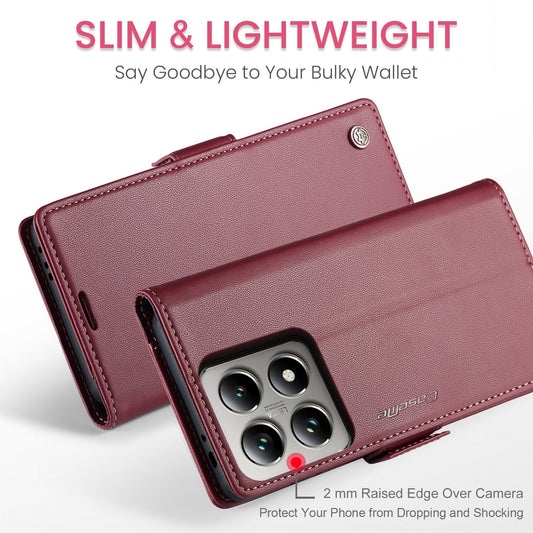 Xiaomi 14T Pu Wallet Case [Maroon]