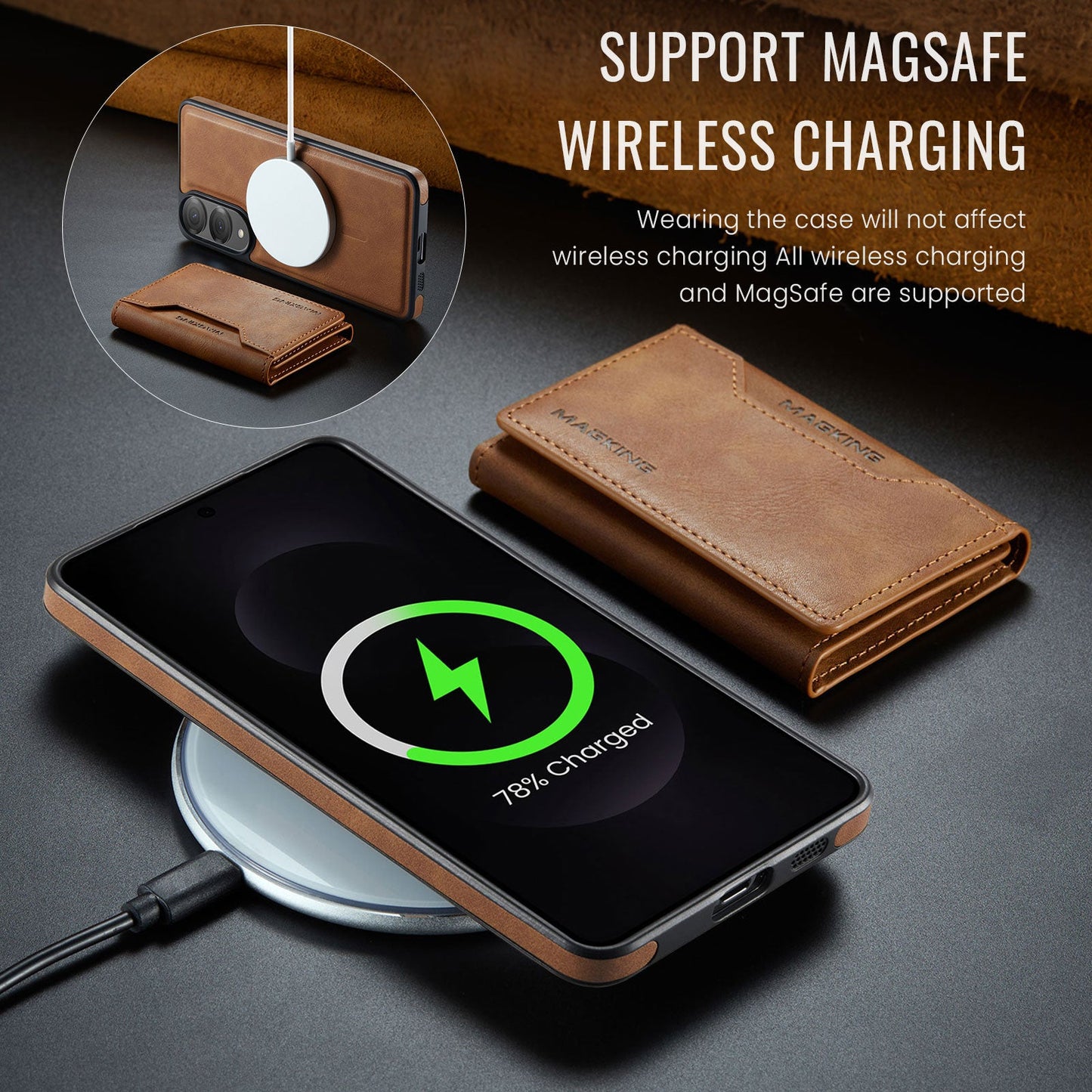 Galaxy S25 Edge Magsafe Wallet [Brown]