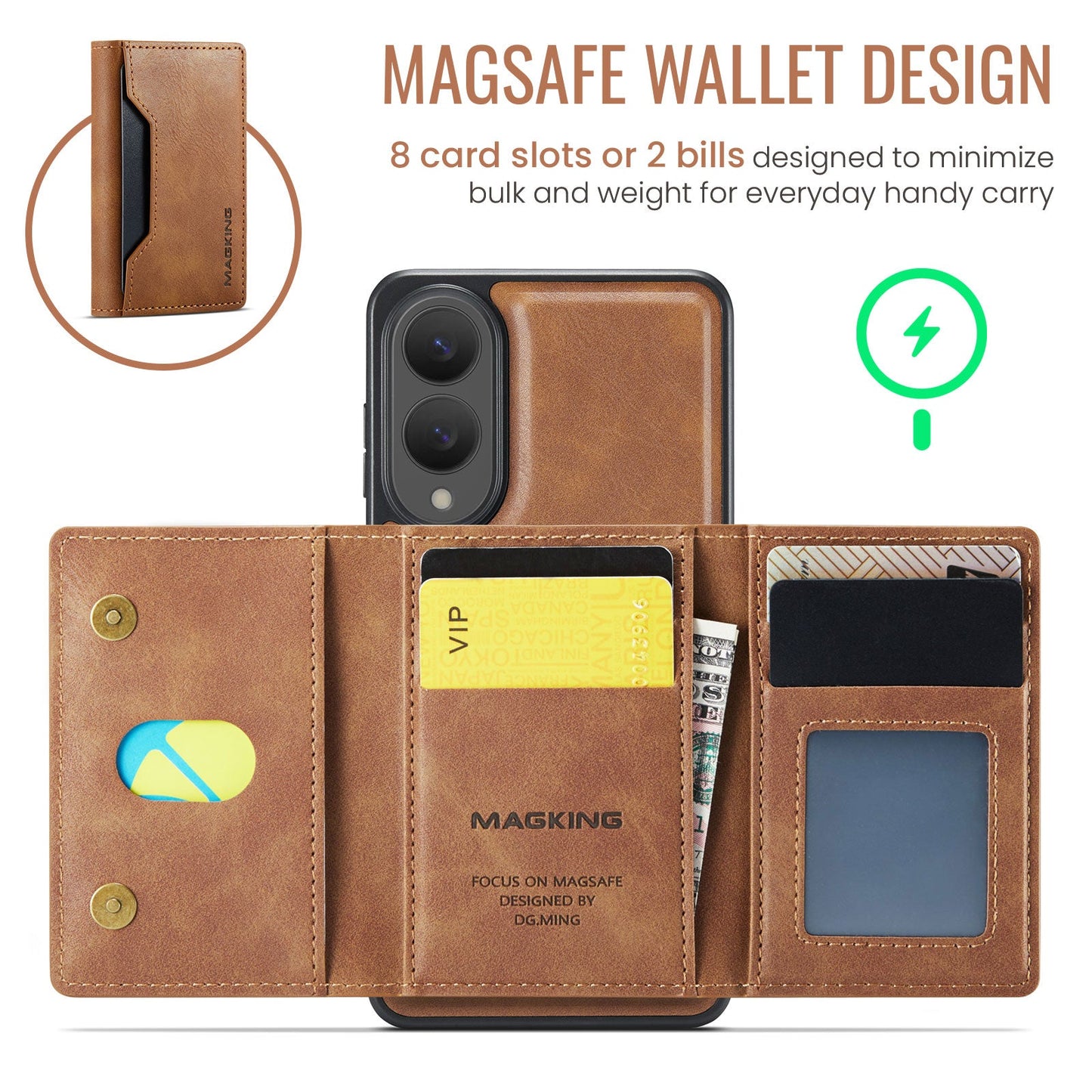 Galaxy S25 Edge Magsafe Wallet [Brown]