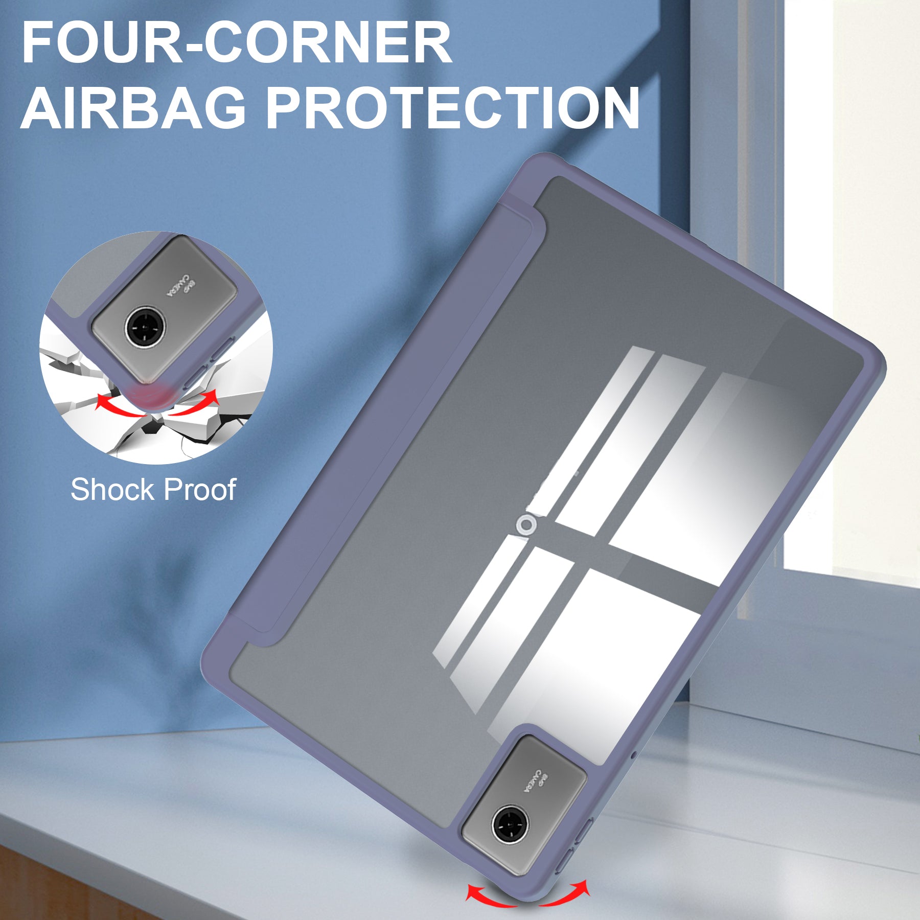 Lenovo Tab 11" 2025 Tb336 Acrylic Tri-fold Case [Lavender]