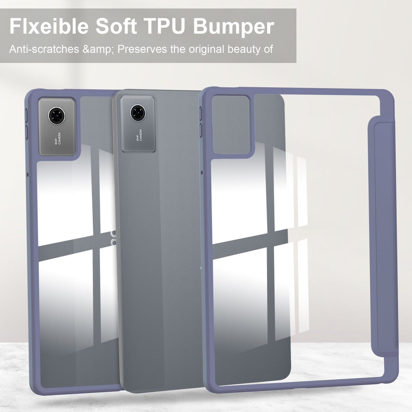 Lenovo Tab 11" 2025 Tb336 Acrylic Tri-fold Case [Lavender]