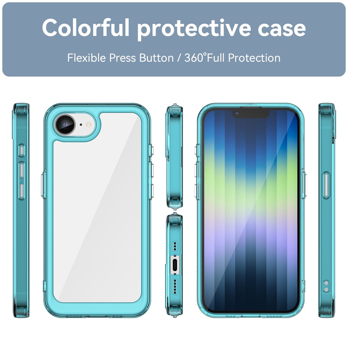 Apple iPhone 16E Soft Gel Case [Clear Blue]