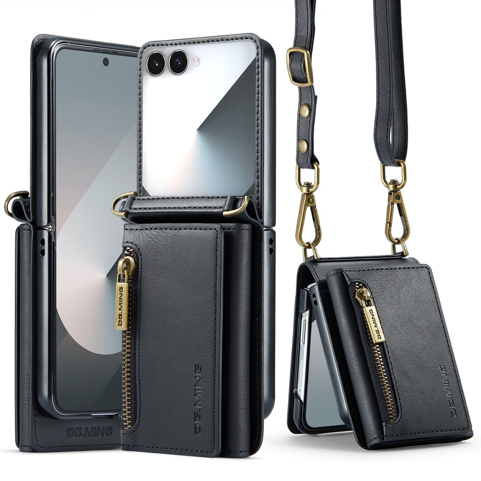 Galaxy Z Flip 7 Crossbody Case [Black]
