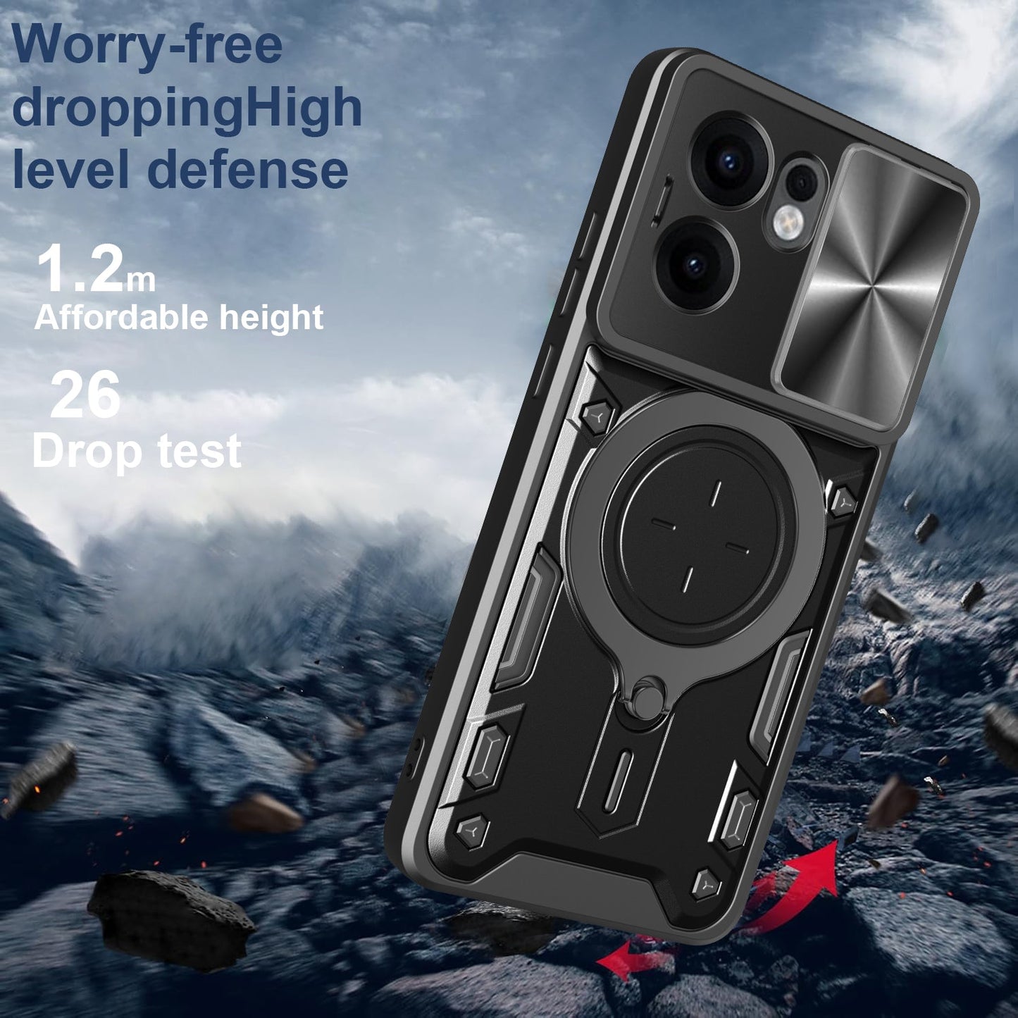 Oppo Reno 13 F 5G Heavy Duty Case [Black]