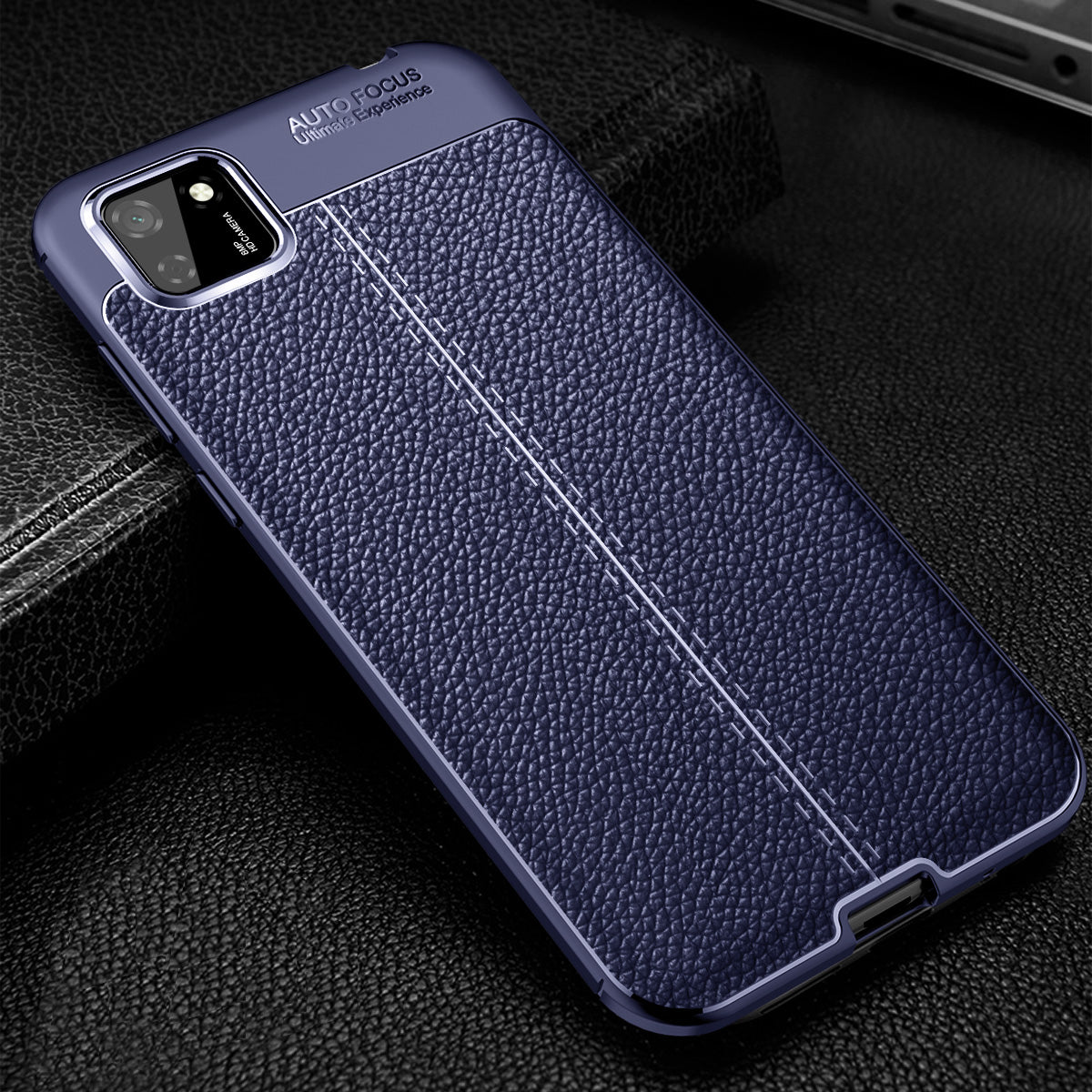 Huawei Y5p Leather Texture Case Navy