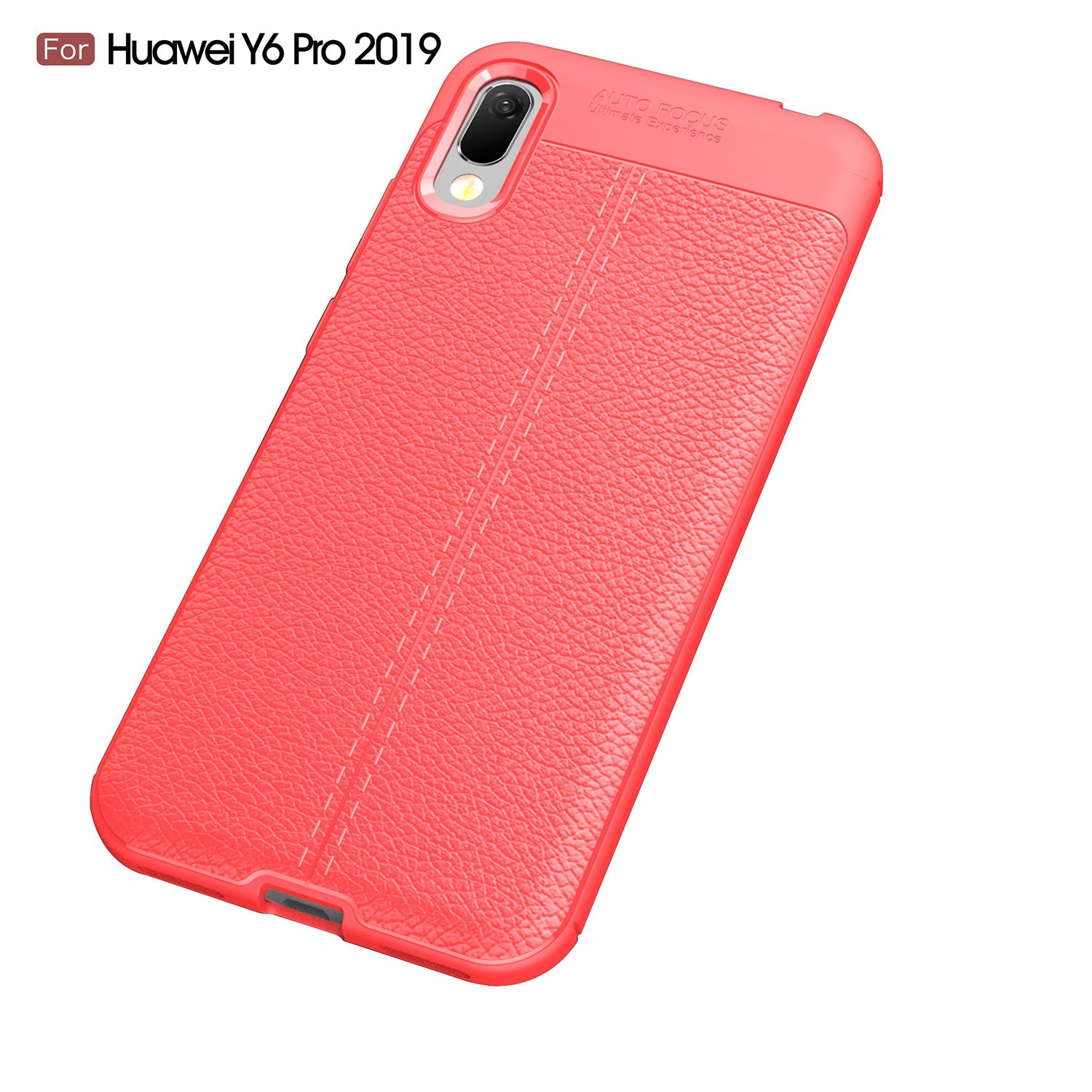 Huawei Y6 Pro 2019 Leather Texture Case Red