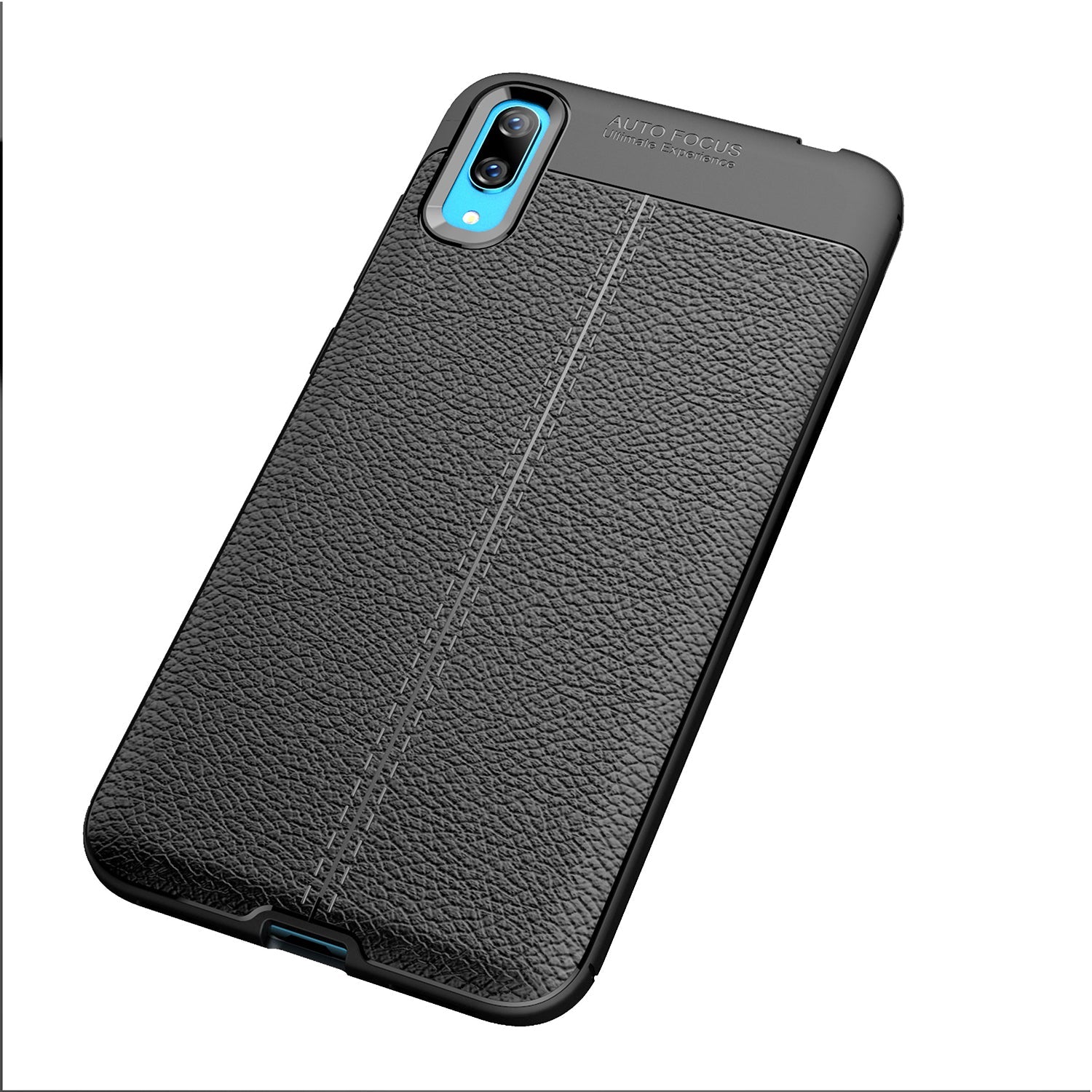 Huawei Y7 Pro 2019 Leather Texture Case Black