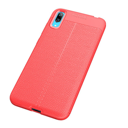 Huawei Y7 Pro 2019 Leather Texture Case Red