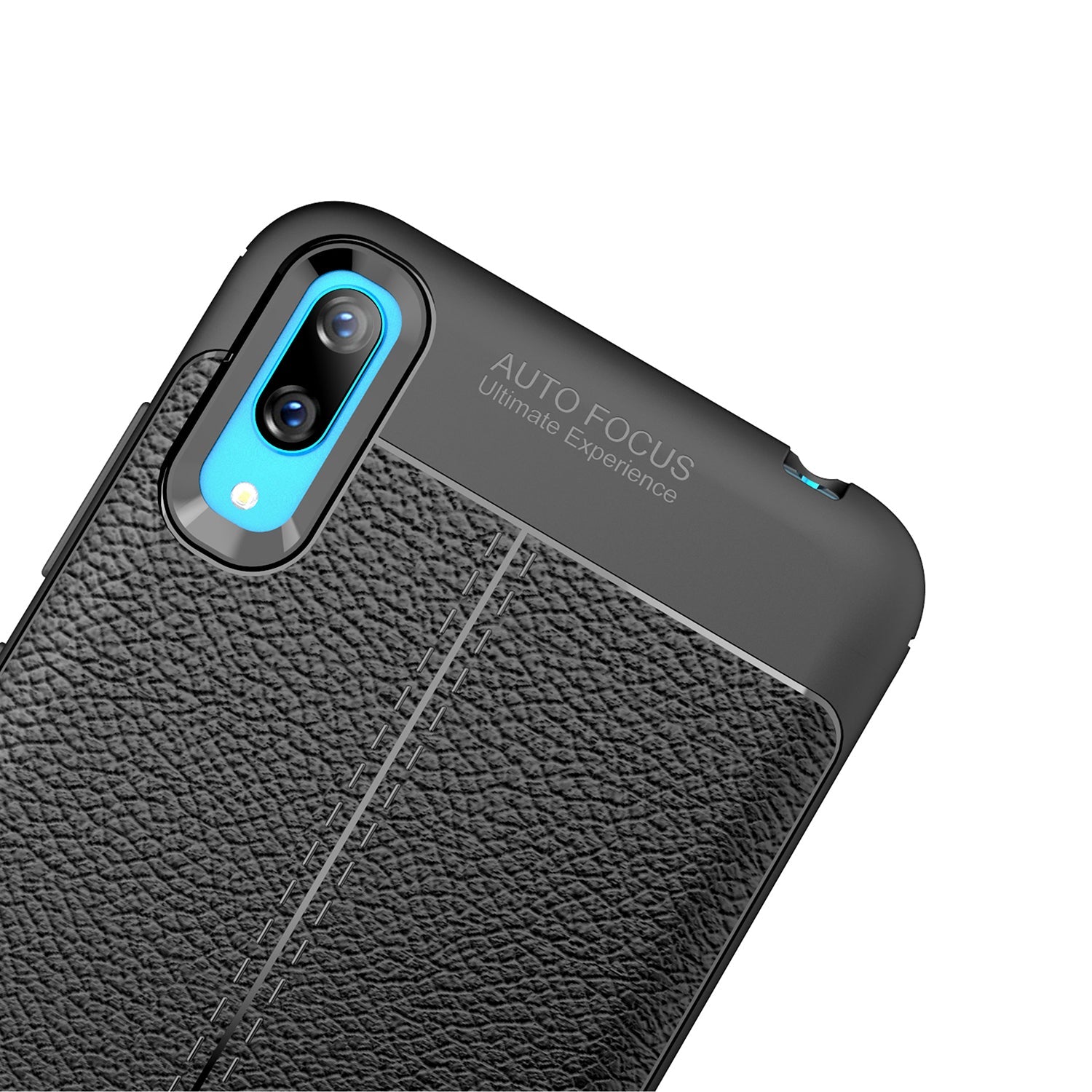 Huawei Y7 Pro 2019 Leather Texture Case Black