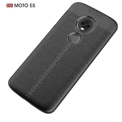 Moto E5/G6Play Leather Texture Case Black
