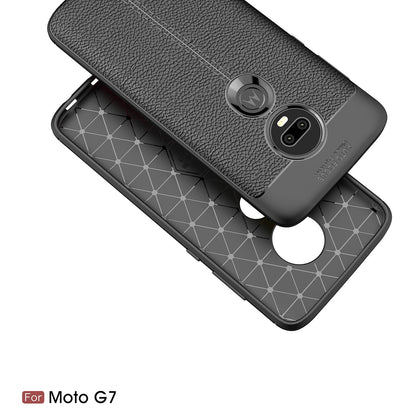 Moto G7/G7Plus Leather Texture Case Navy