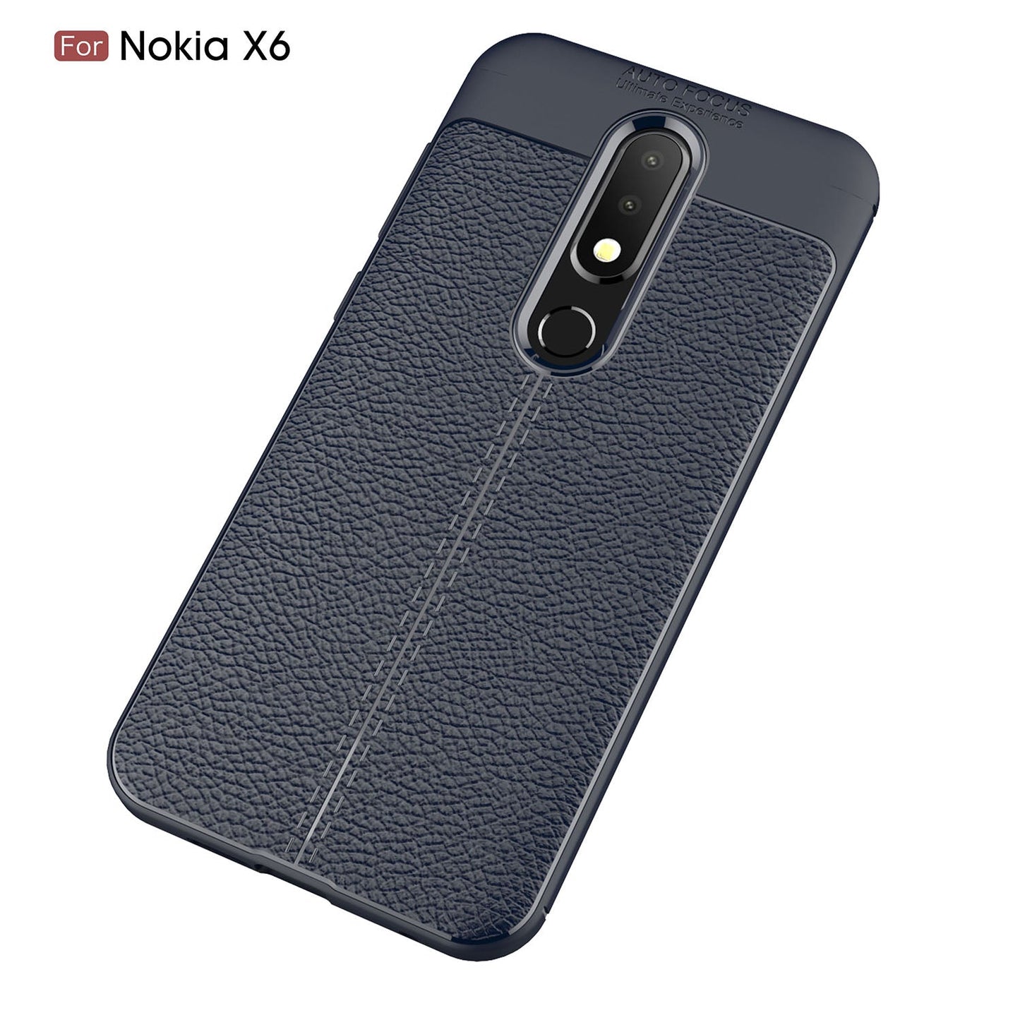 Nokia 6.1 Plus (X6) Leather Texture Case Navy