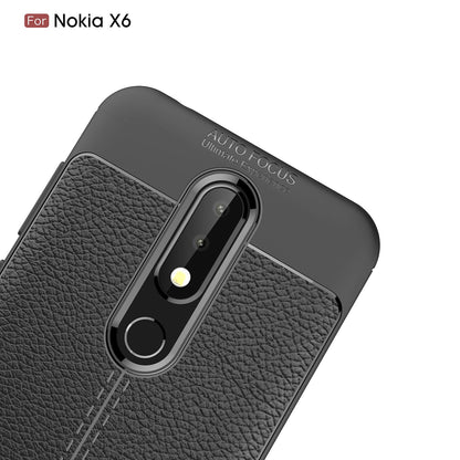 Nokia 6.1 Plus (X6) Leather Texture Case Grey