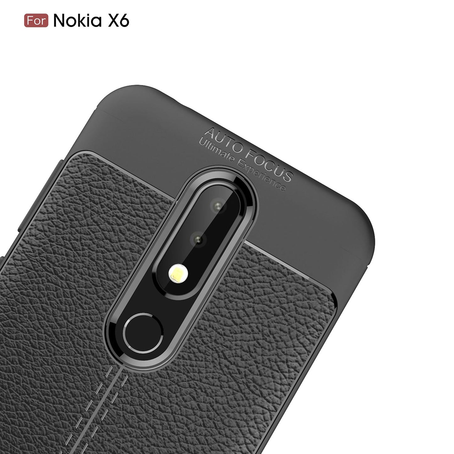 Nokia 6.1 Plus (X6) Leather Texture Case Navy