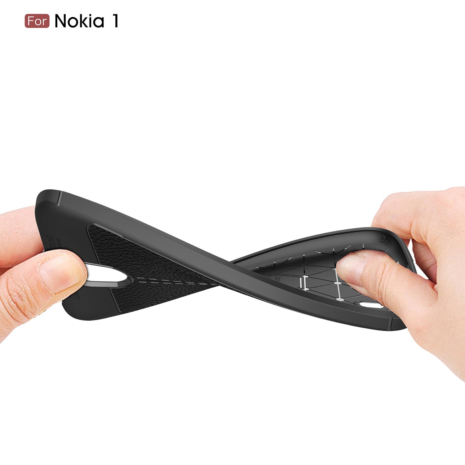 Nokia 1 Leather Texture Case Black