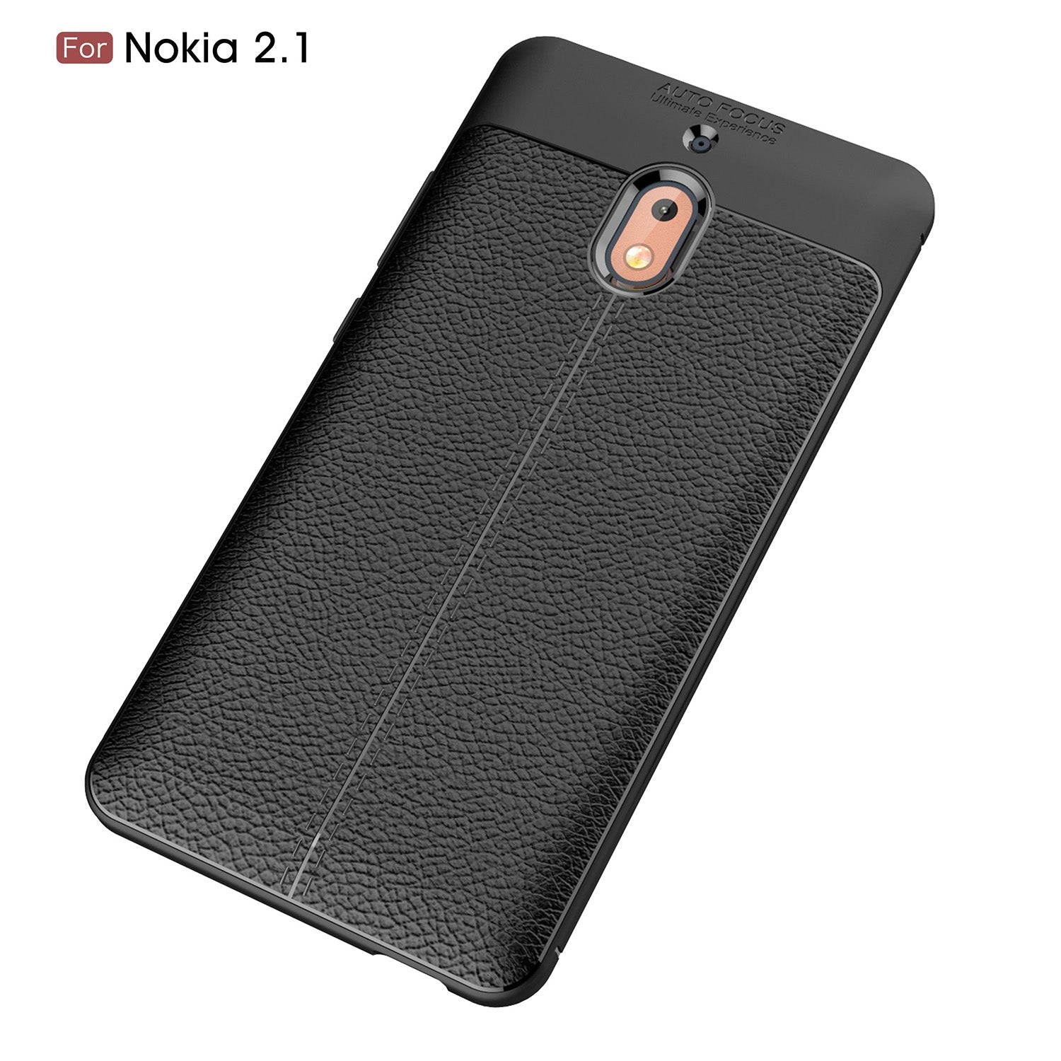 Nokia 2.1 Leather Texture Case Black