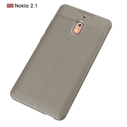 Nokia 2.1 Leather Texture Case Grey