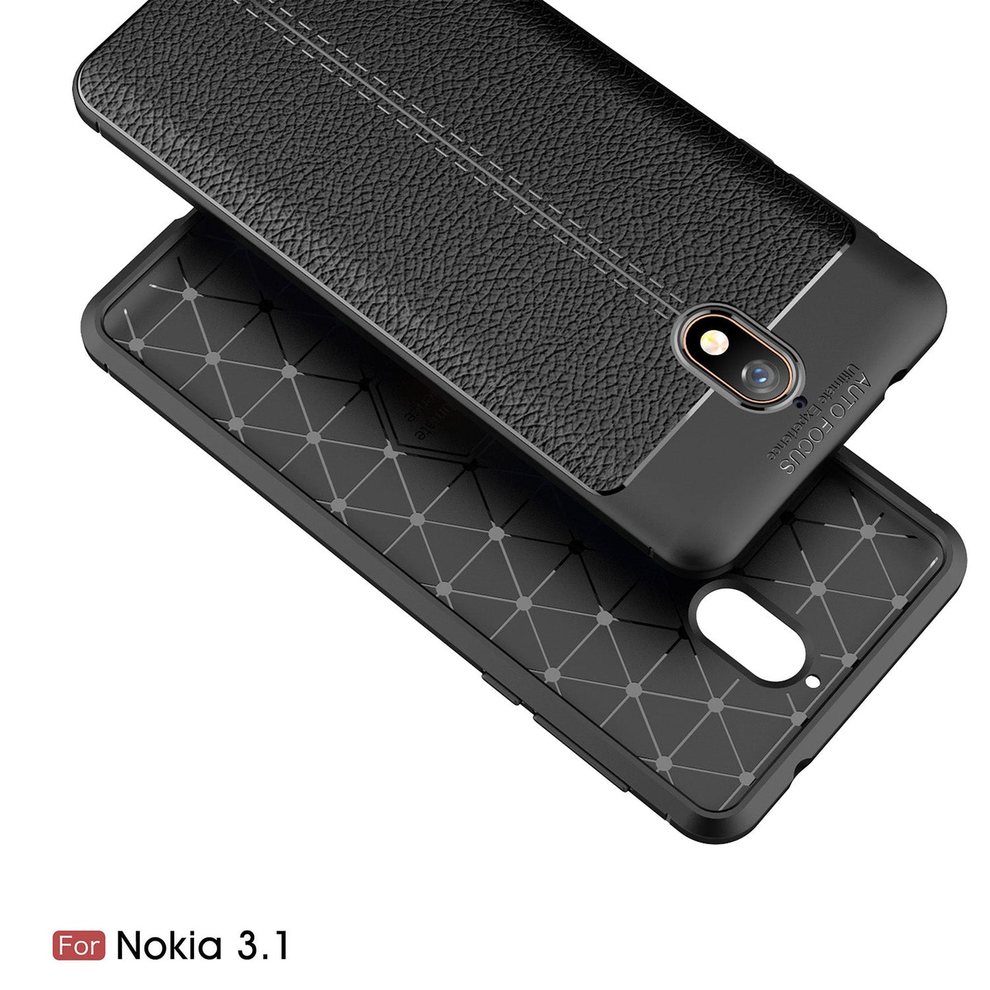 Nokia 3.1 Leather Texture Case Navy