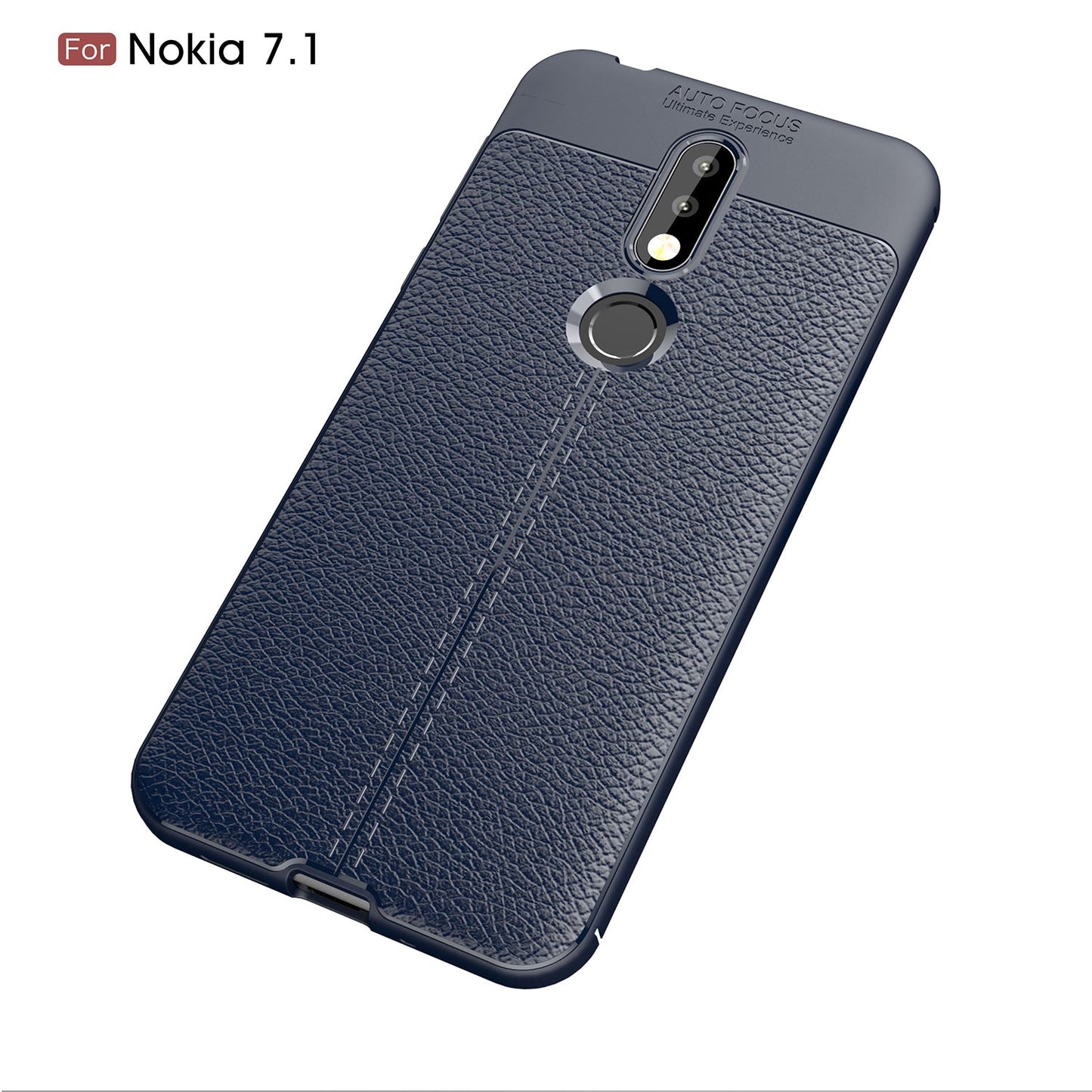 Nokia 7.1 Leather Texture Case Navy