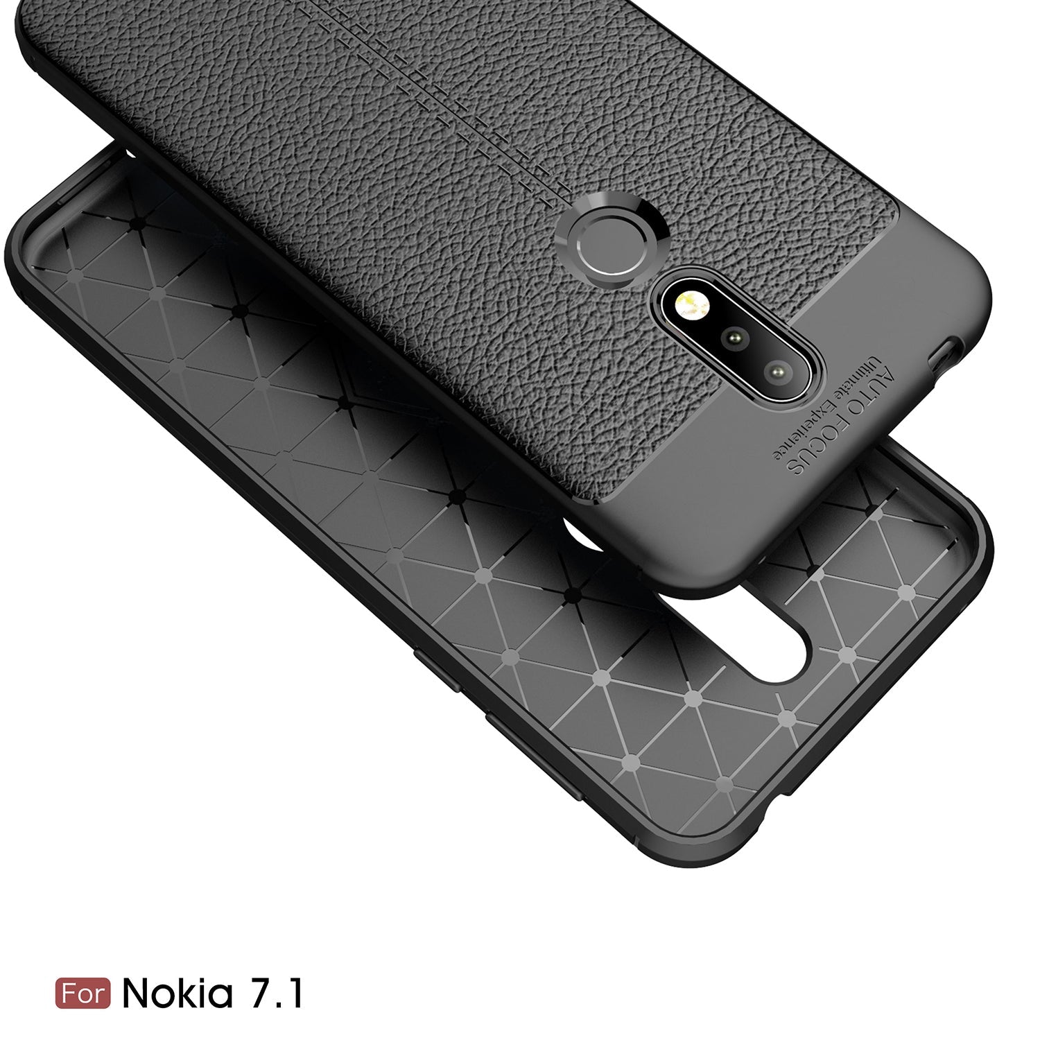 Nokia 7.1 Leather Texture Case Navy
