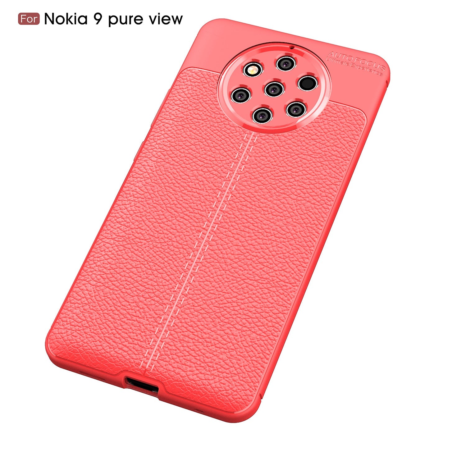 Nokia 9 PureView Leather Texture Case Red