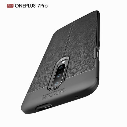 Oneplus 7 Pro Leather Texture Case [Red]