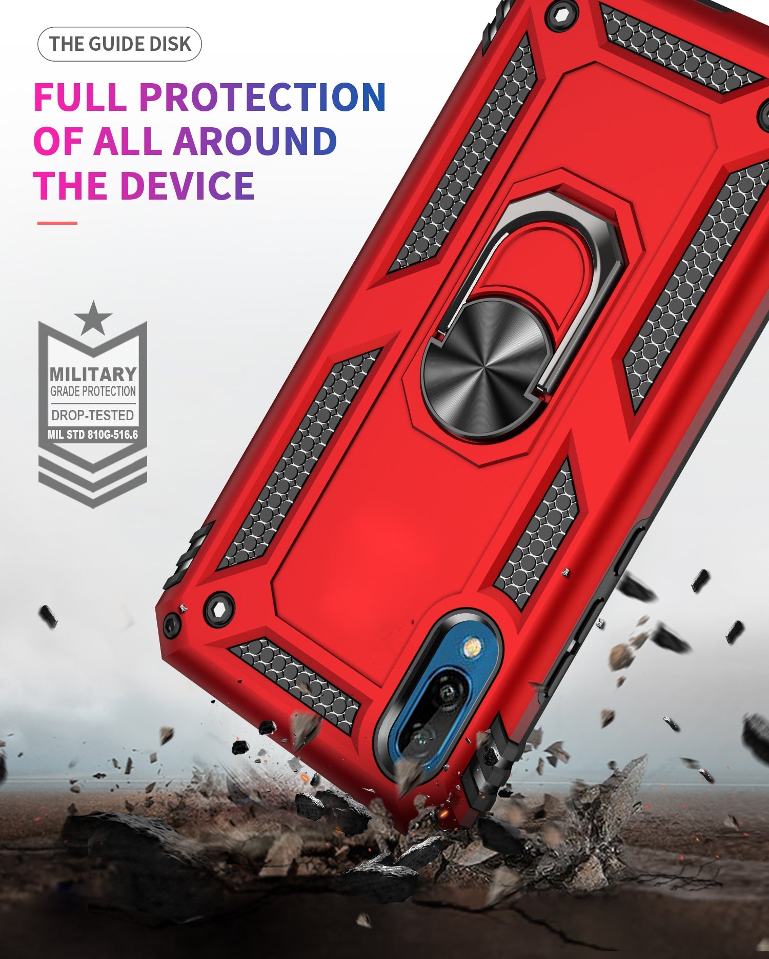Huawei Y6 Pro 2019 Military Armour Case [Red]