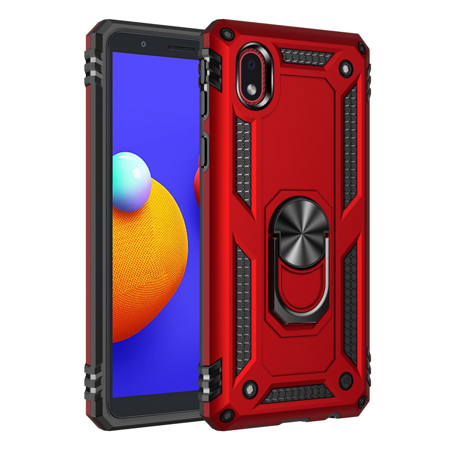 Galaxy A01 Core Military Armour Case [Red]