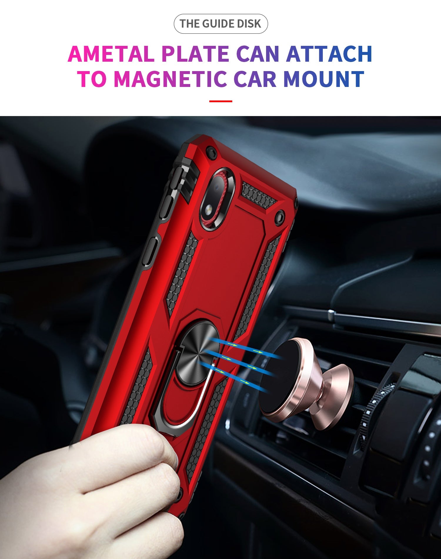 Galaxy A01 Core Military Armour Case [Red]