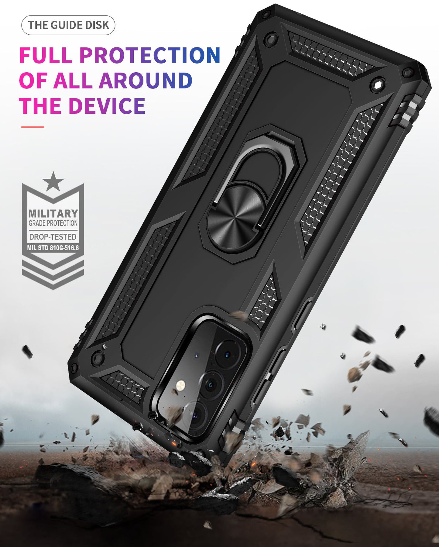 Galaxy A72 Military Armour Case [Black]