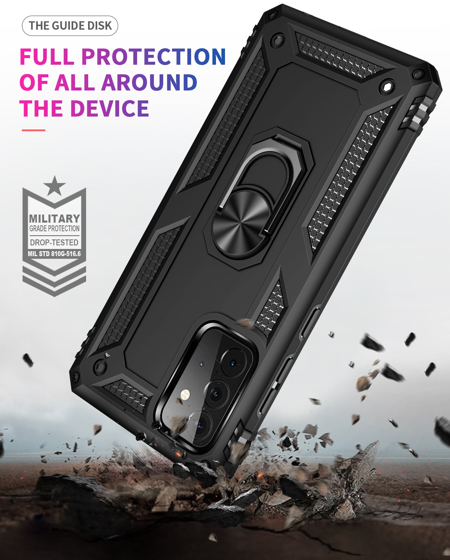 Galaxy A72 Military Armour Case [Black]
