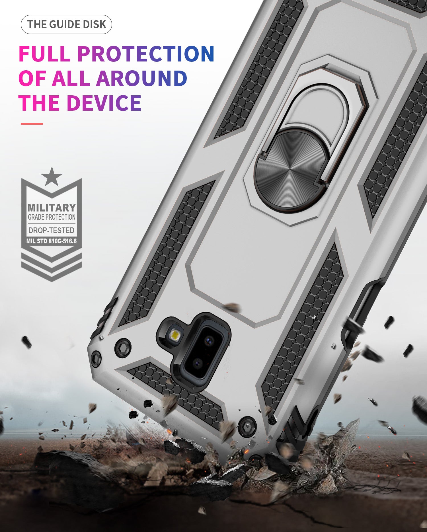 Galaxy J6Plus/J6+ Military Armour Case [Black]