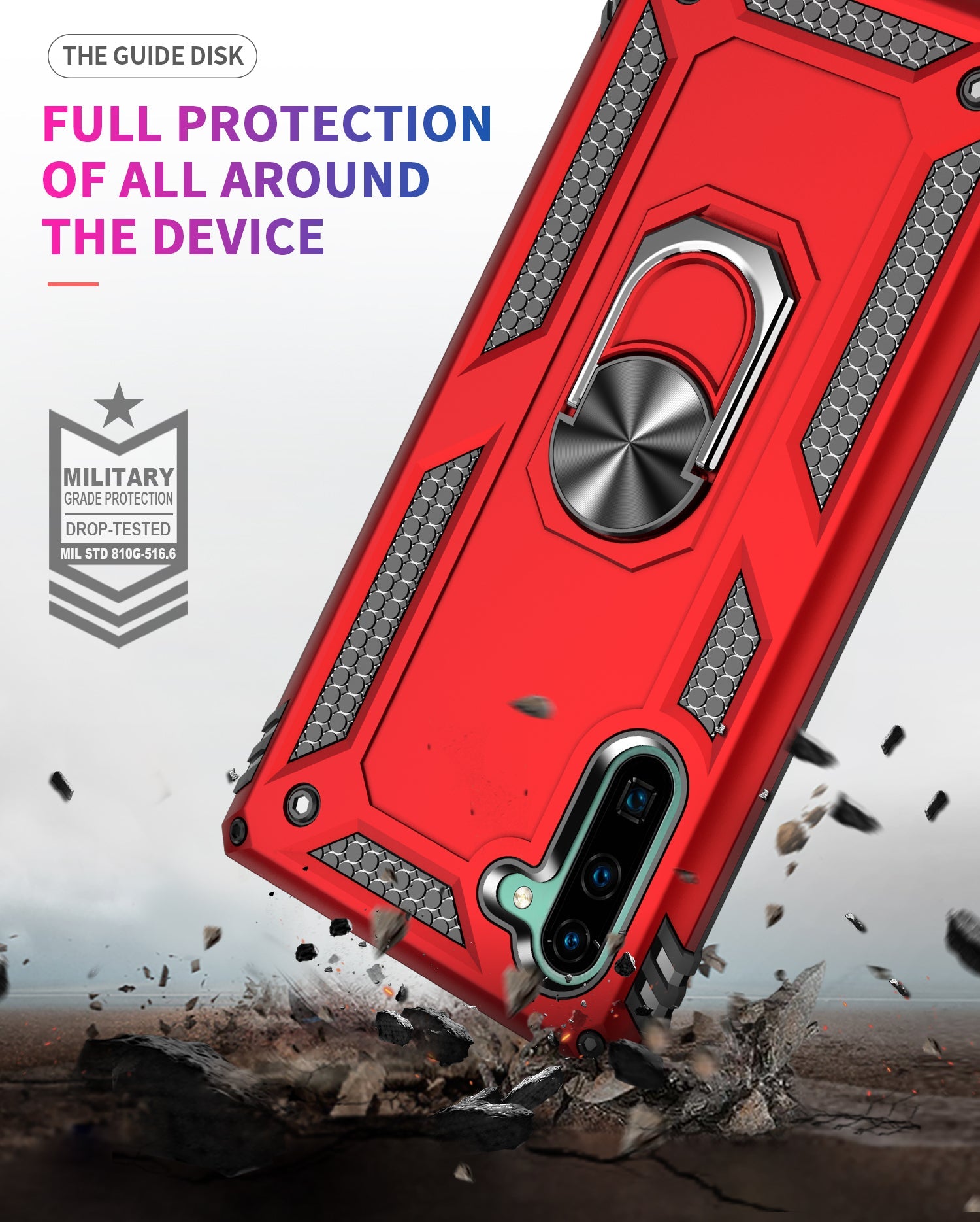 Galaxy Note 10 Military Armour Case [Rosegold]