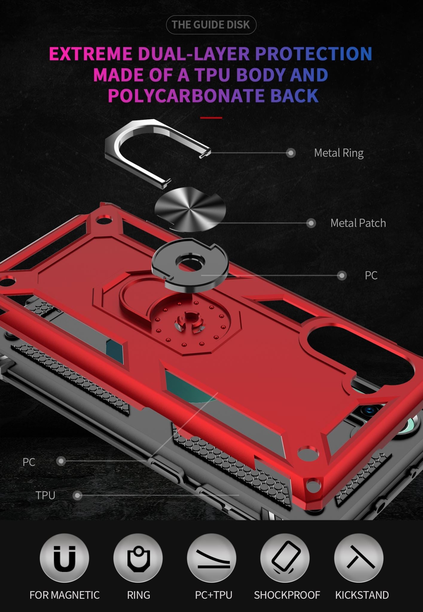 Galaxy Note 10 Military Armour Case [Rosegold]