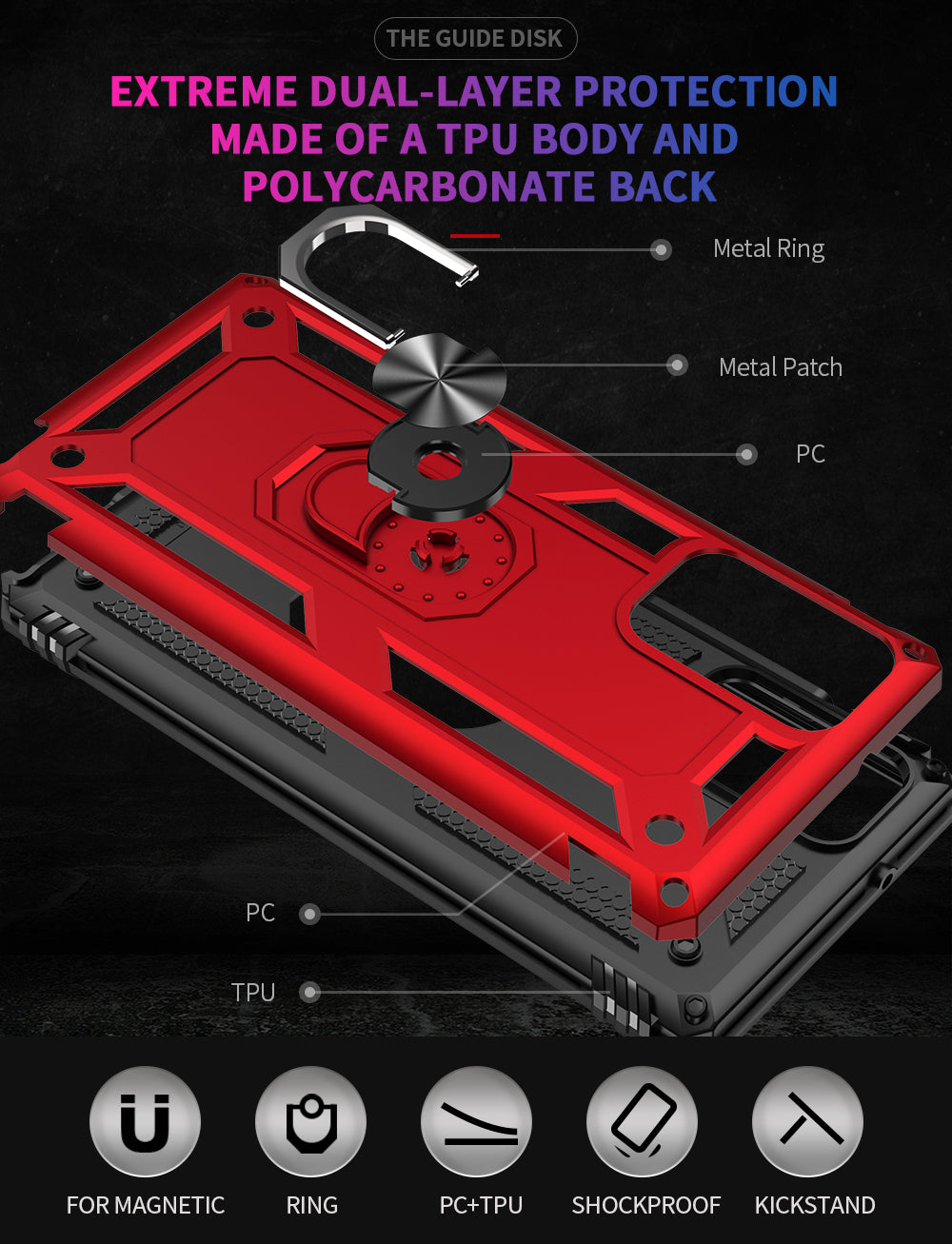 Galaxy Note 20 Military Armour Case [Rosegold]