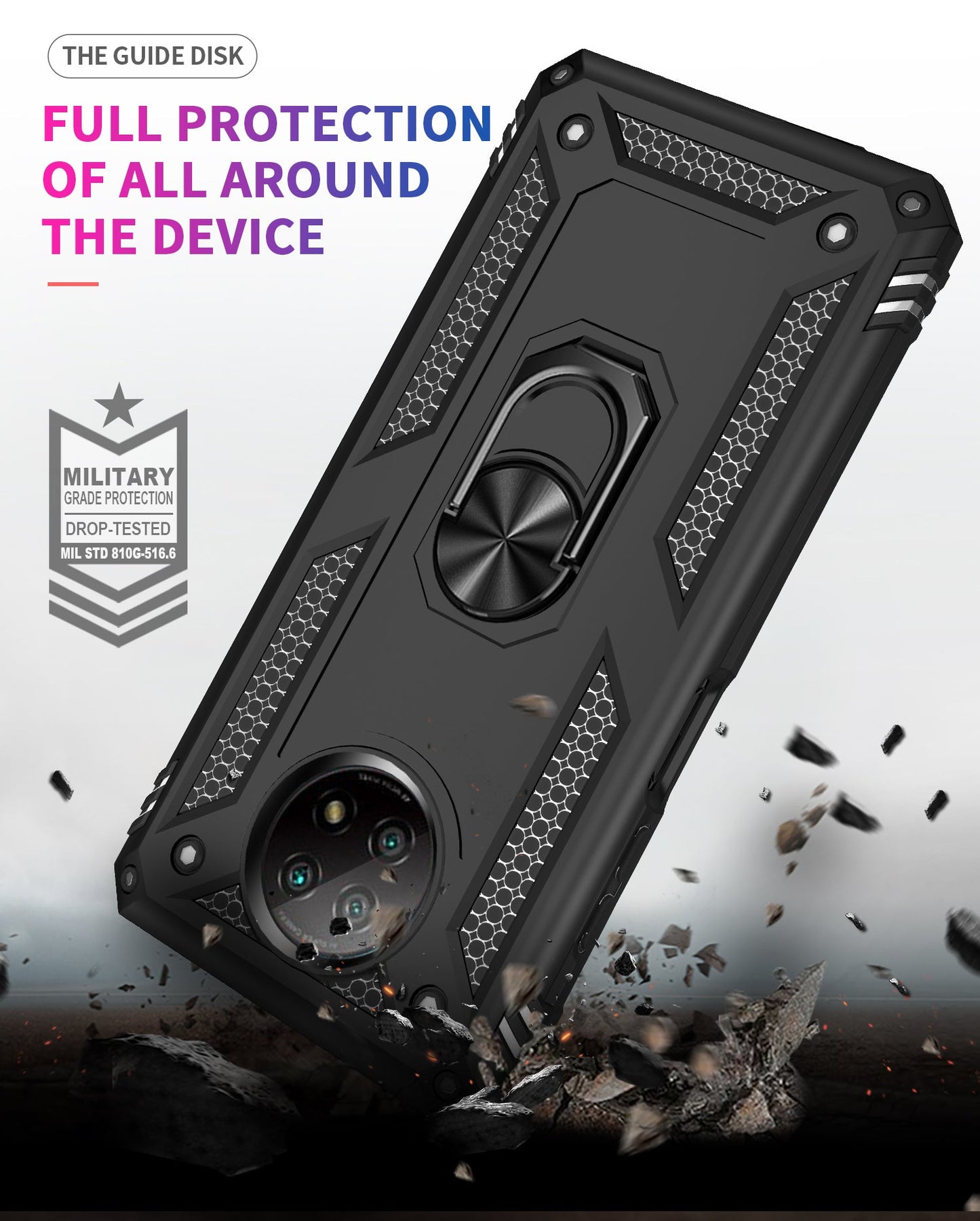 Xiaomi Redmi Note 9T Military Armour Case [Black]