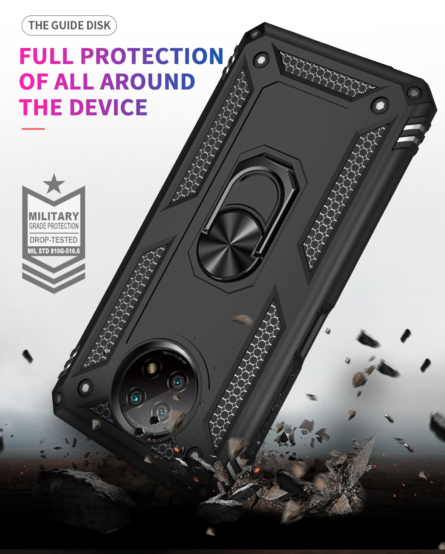 Xiaomi Redmi Note 9T Military Armour Case [Black]