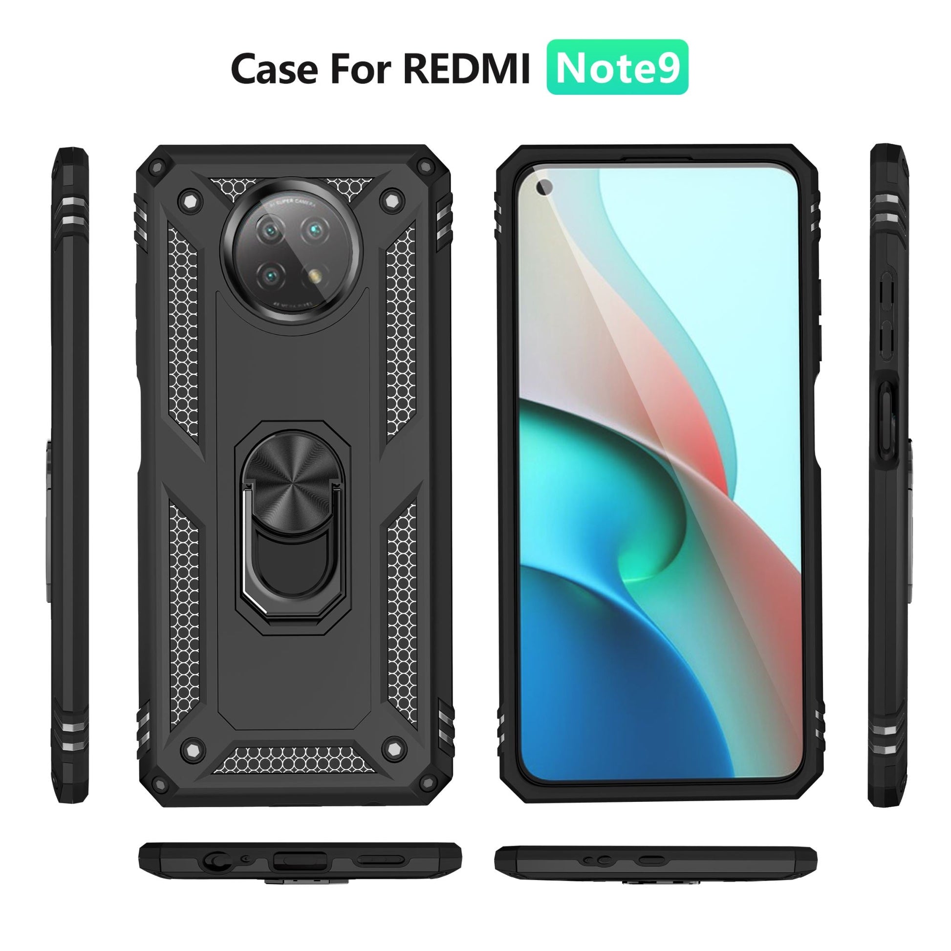 Xiaomi Redmi Note 9T Military Armour Case [Black]