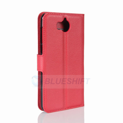Huawei Y5 2017 Pu Wallet Case [Red]