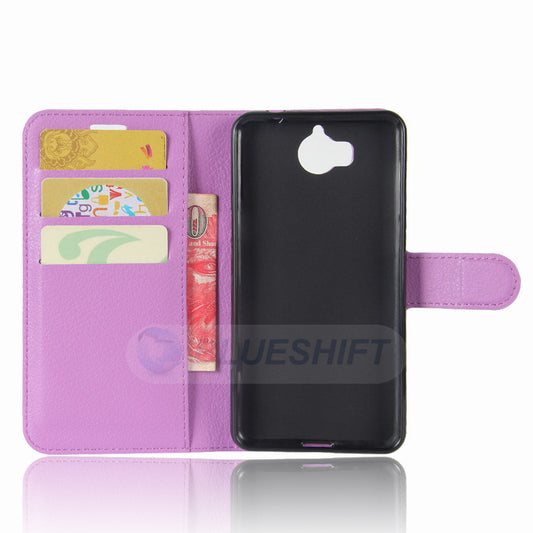 Huawei Y5 2017 Pu Wallet Case [Purple]